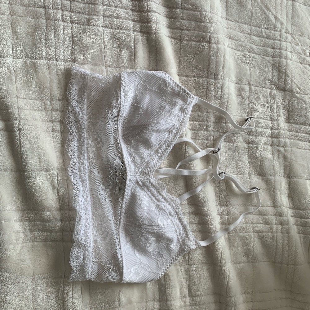 White lace bralette